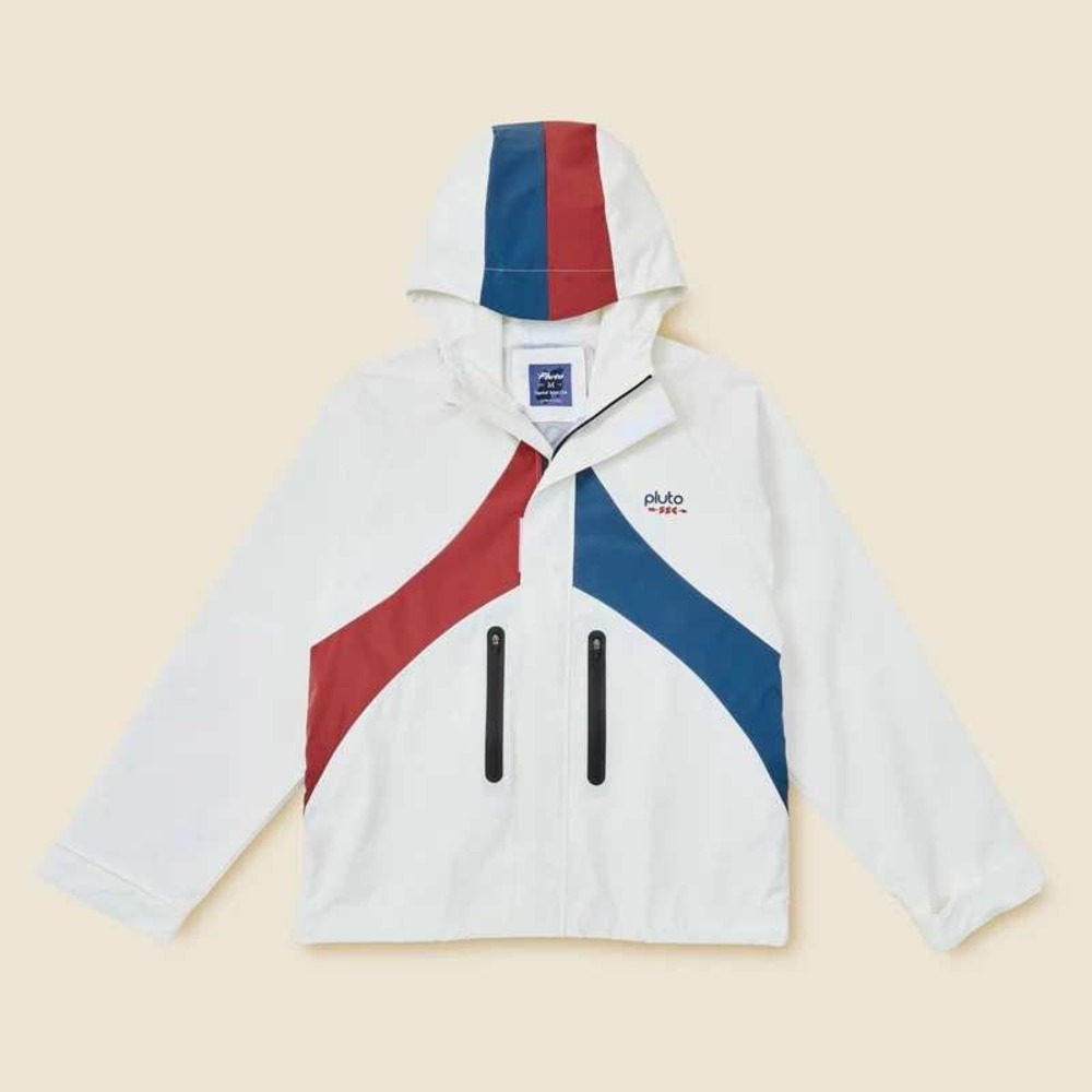 Pluto‎ Golf Sugarloaf Social Club Golf Jacket White Red Blue Large New With Tags